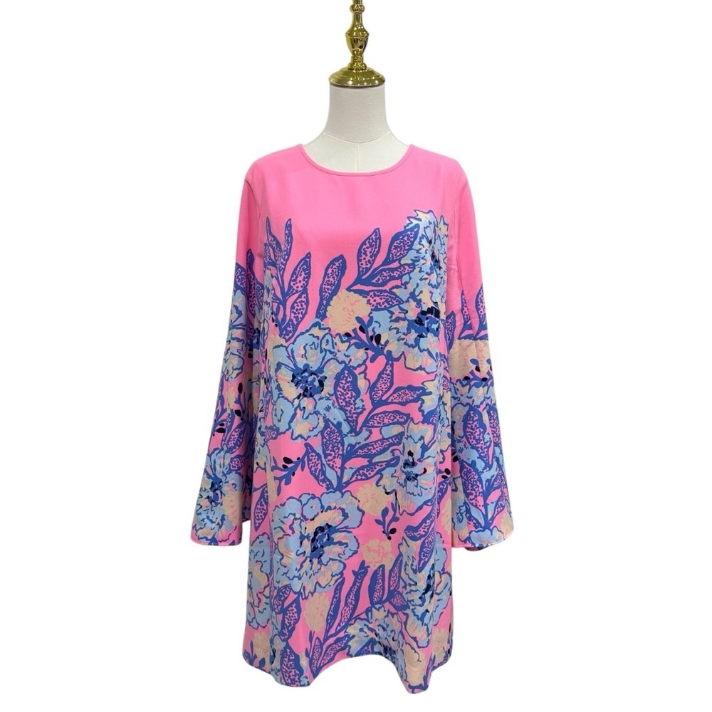 Lilly Pulitzer GWENLYN DRESS MULTI TOTALLY KOALAFIED ENGINEERED WOVEN DRESS SZ14 - Picture 10 of 14
